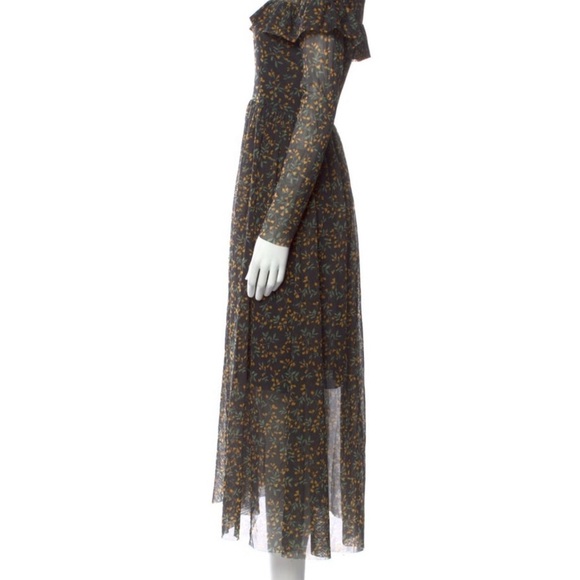 Floral Off-Shoulder Maxi Dress - Black - Picture 2 of 3